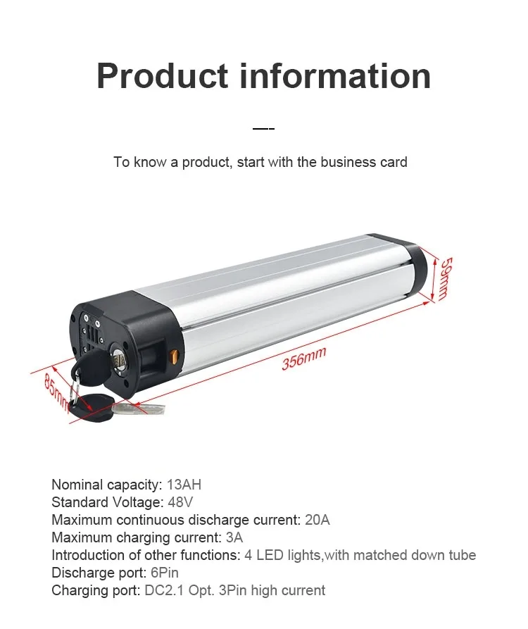 Detailed view of GEB 36V 10Ah electric bike battery GEB 36V 10Ah Ebike Battery with BMS