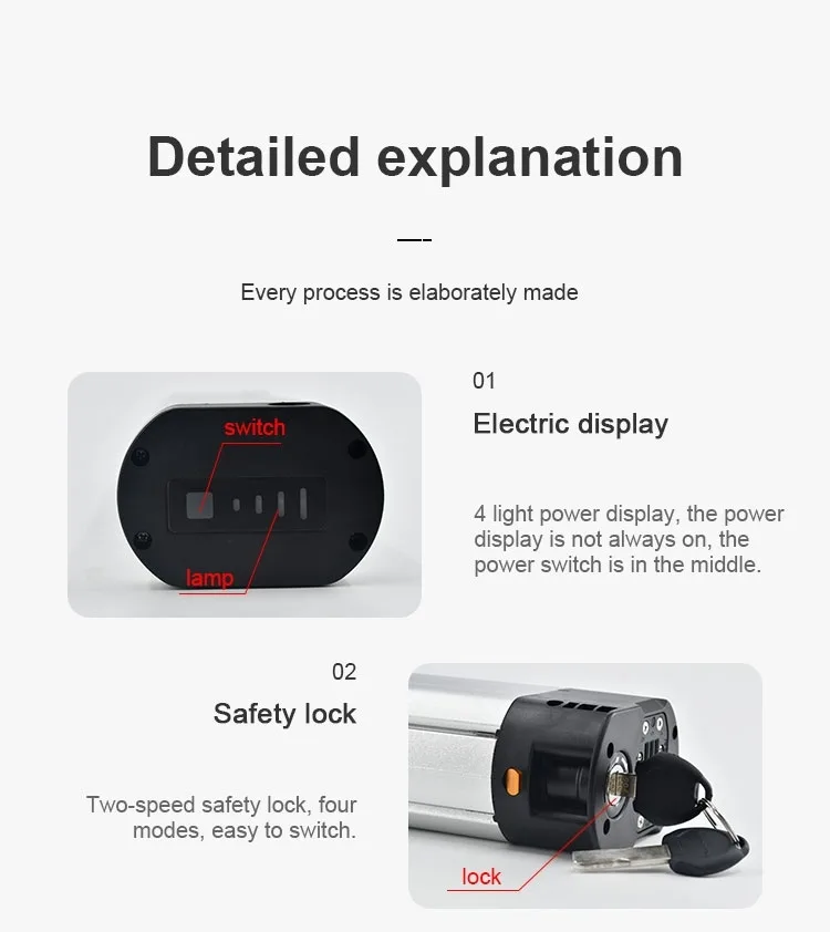 GEB 36V 10Ah lithium battery applications GEB 36V 10Ah Ebike Battery for Commuting